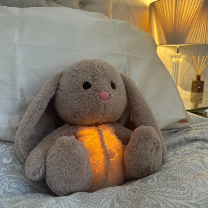 4 Models Breathing Plush Sensory Relief Bunny Toy with sleeping time baby for babies comforter Breathes Music night light toys