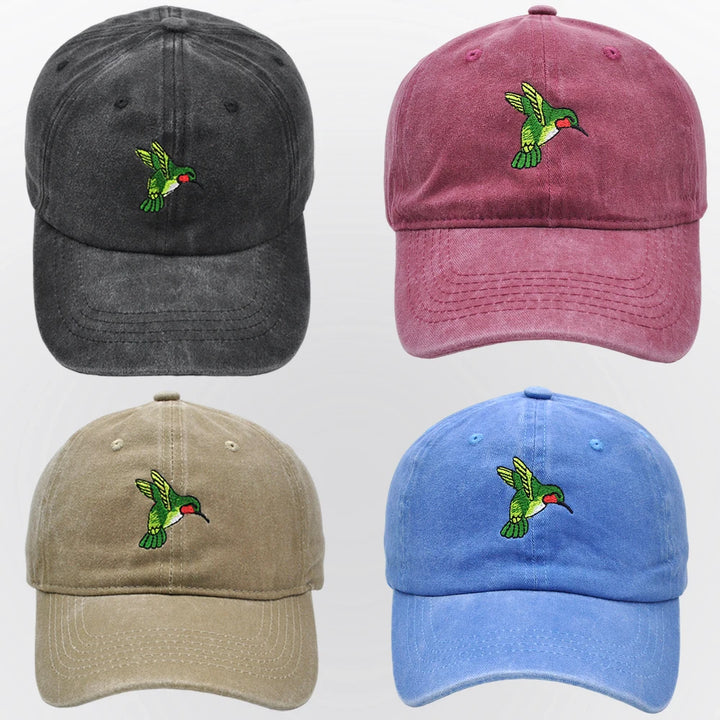 HUMMINGBIRD Dad Hat Embroidery Wildlife Bird Cap Cute Bird Baseball Cap Mom Hats Retro Woman Sun Hat Trucker Hat