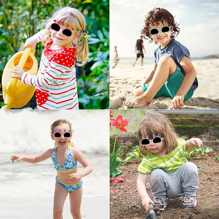 2024 New Children Fashion Colors Rabbit Ears UV400 Sunglasses Baby Girls Cute Outdoor Sun Protection Sunglasses Kid Sun Glasses