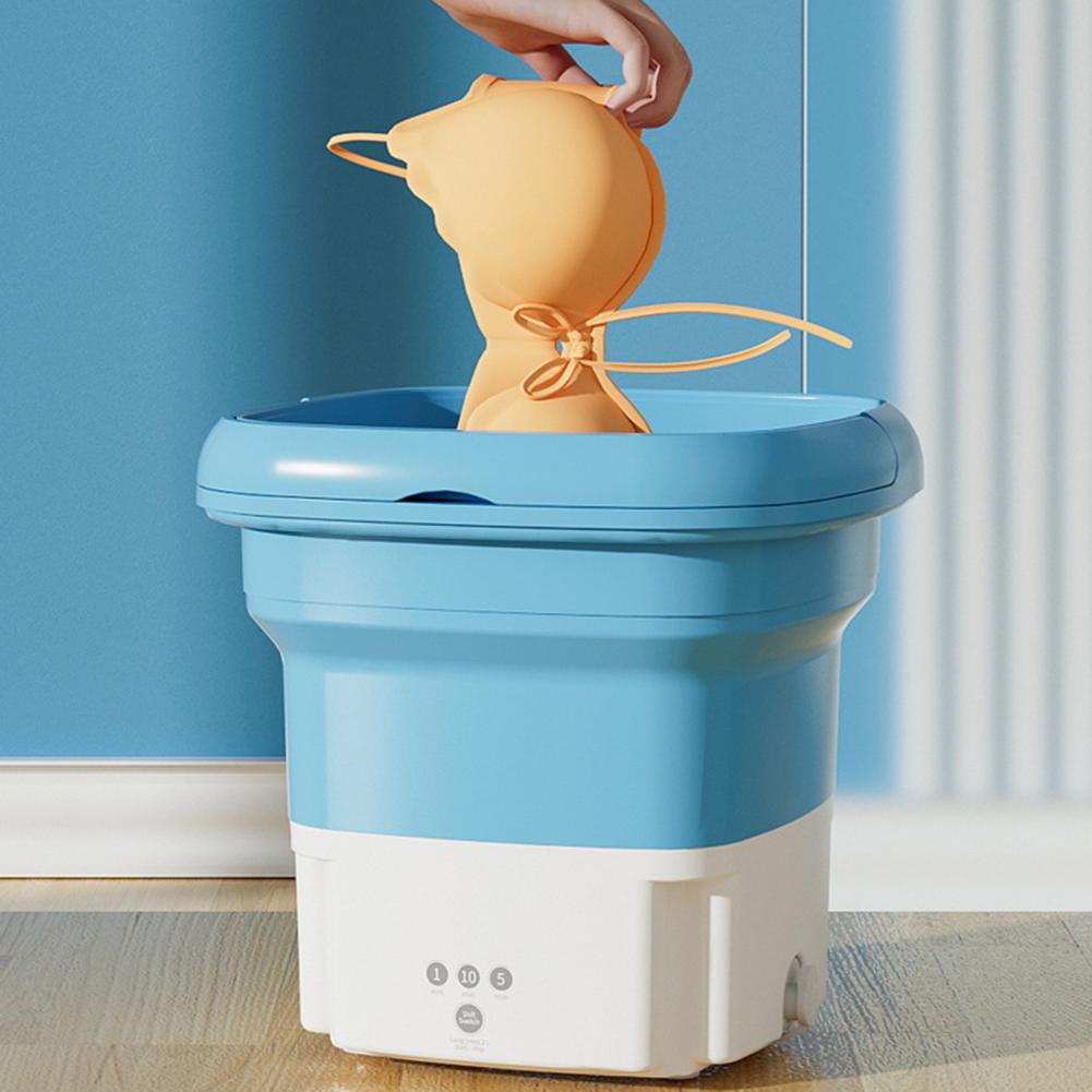 Portable Foldable Washing Machine US Plug Compact Size Low Noise Energy-saving Sock Baby Clothes Mini Washer Bathroom Supplies