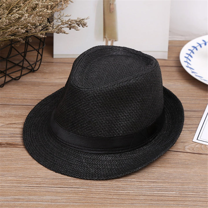 Children Kids Summer Beach Straw Hat Girls Boys Sunhat Jazz Panama Trilby Fedora Hat Gangster Cap Outdoor Breathable Hats кепка