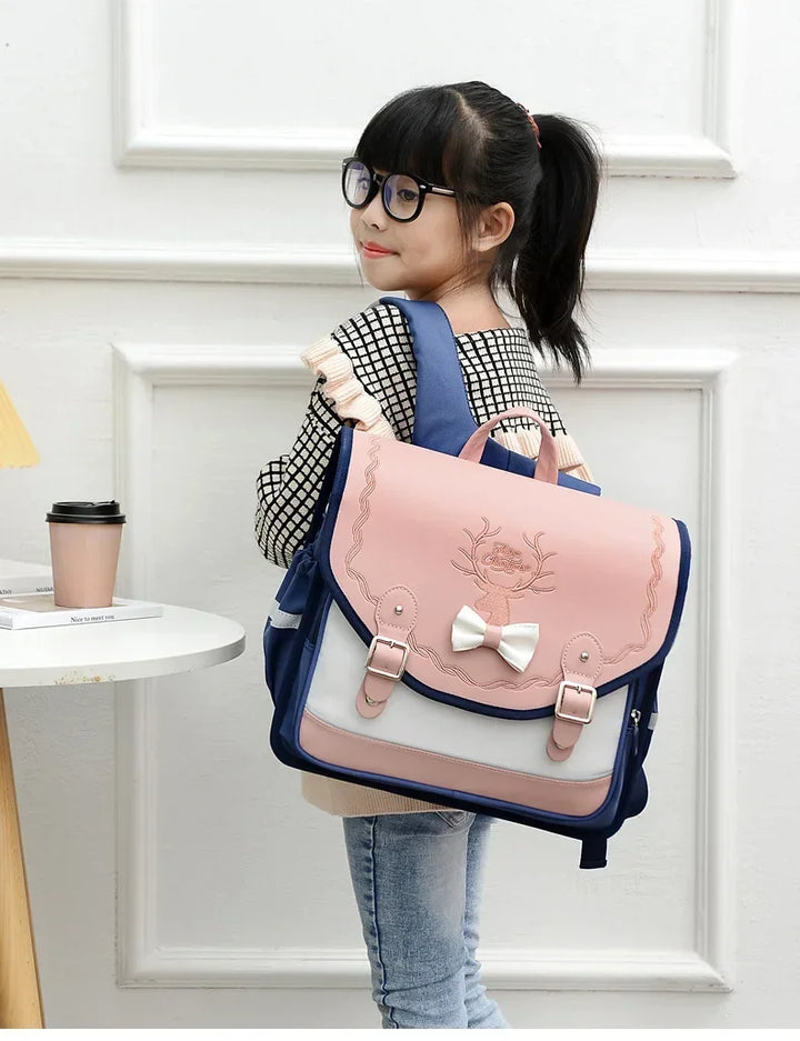 School Bags Girls Orthopedic Backpack Cute Waterproof SchoolBag for Teenage Flip Book Bag Student Grade 1-3 Mochilas Infantil