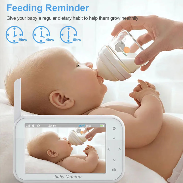 LS VISION 4.3 Inch Video Baby Monitor With Pan Tilt Camera 2.4G Wireless Two Way Audio Night Vision Security Cameras Babysitter