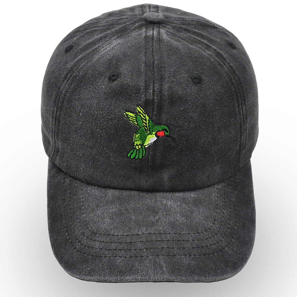 HUMMINGBIRD Dad Hat Embroidery Wildlife Bird Cap Cute Bird Baseball Cap Mom Hats Retro Woman Sun Hat Trucker Hat