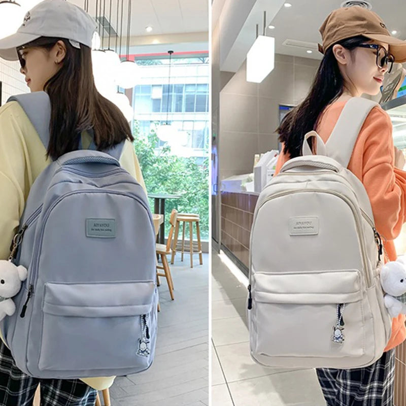 New Female Fashion Lady High Capacity Waterproof College Backpack Trendy Women Laptop School Bags Cute Girl Travel Book Bag Cool