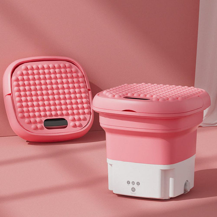 Portable Foldable Washing Machine US Plug Compact Size Low Noise Energy-saving Sock Baby Clothes Mini Washer Bathroom Supplies