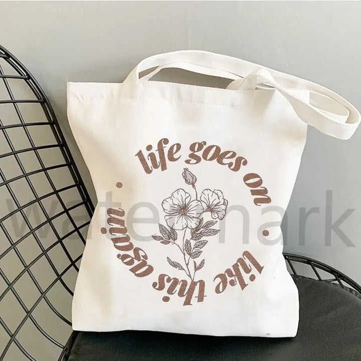 Life Goes On Shopping Bags anime,  Inspired Tote Bag Kpop cute totes