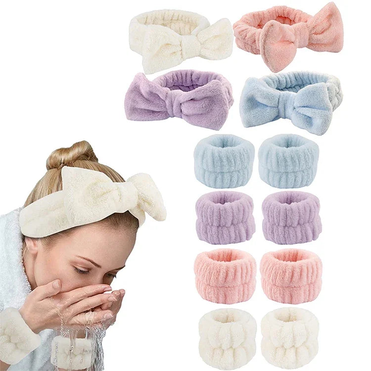 1/2/3PCS Face Wash Wristbands Headband Makeup Hair Care Headband Wash Headband for Washing Your Face Hair Bands for Women FD01