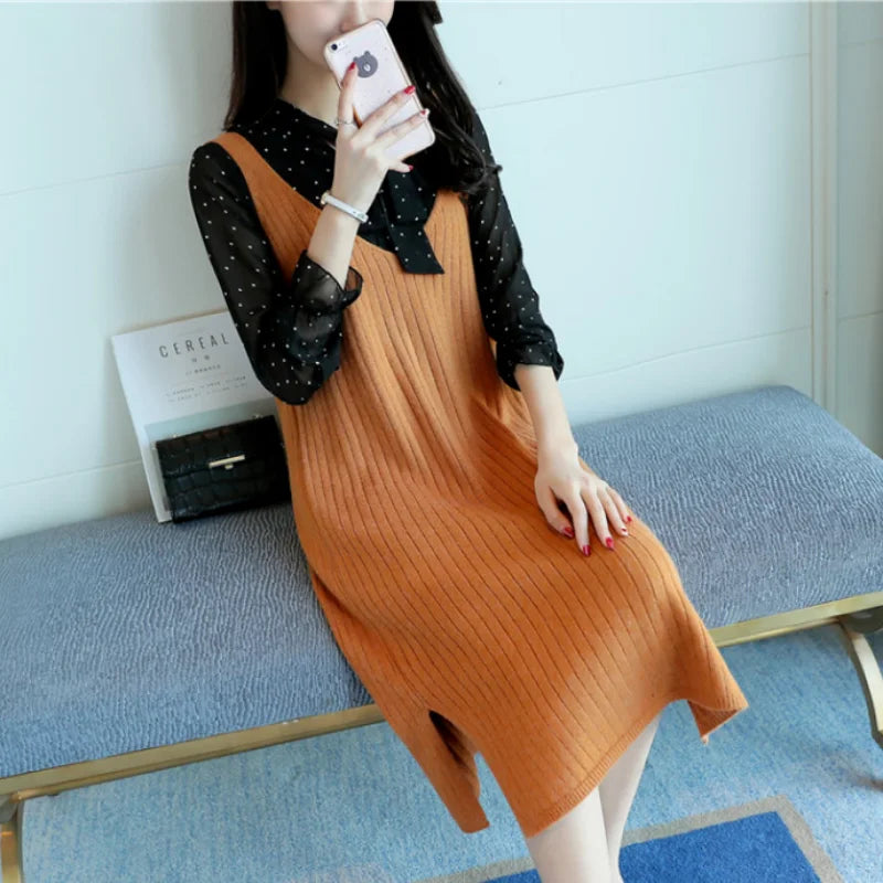 Women Sweater Vest Pull Femme Sweaters Ladies Autumn Clothes 2024 Vests Female Knitted Dress Loose Pullovers Outerwear E891