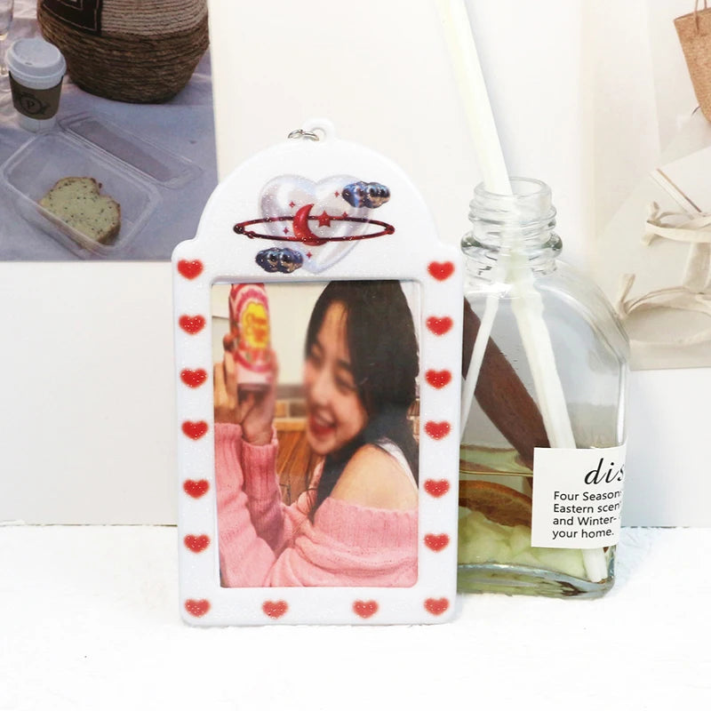 Cute Love Bow Photocard Holder / Keychain K-pop Idol