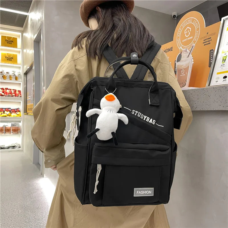 Lady Purple Waterproof Kawaii Backpack Fashion Women Laptop Nylon Mommy Bag Girl Cute Travel Female Rucksack Trendy College Bags