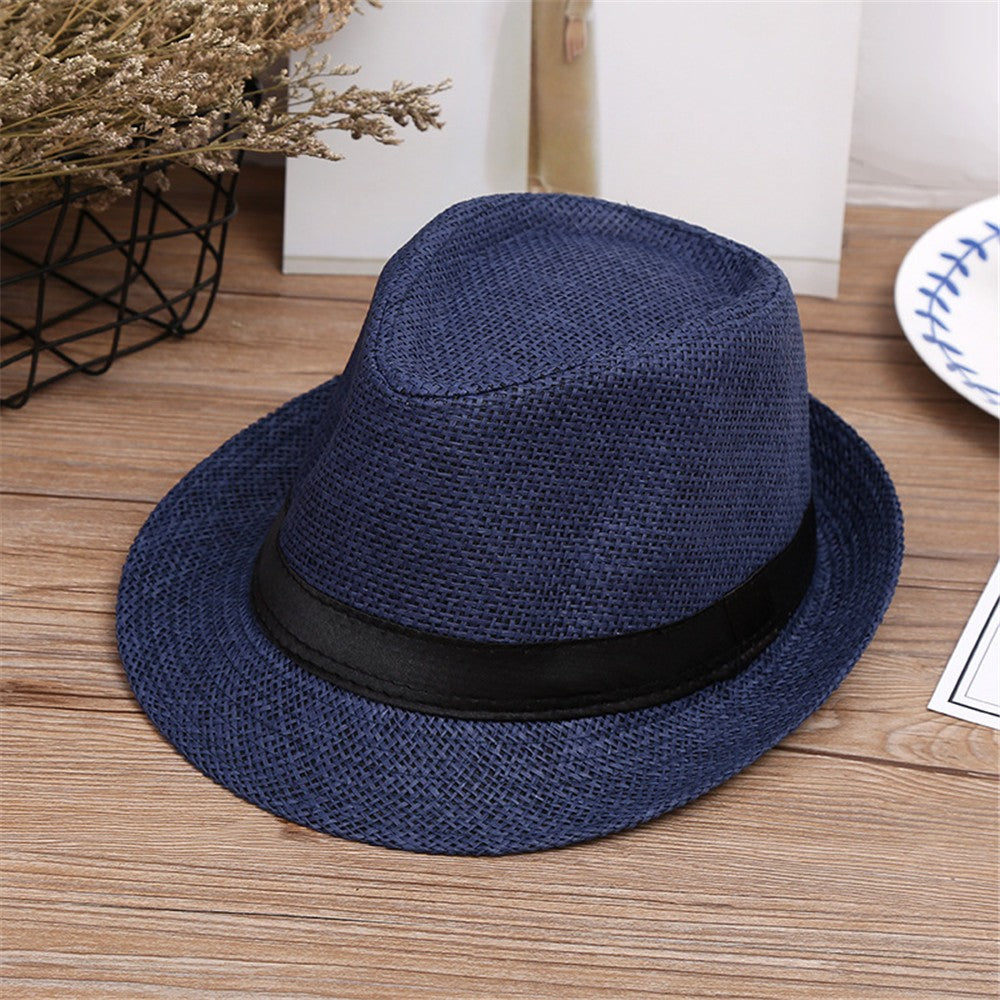 Children Kids Summer Beach Straw Hat Girls Boys Sunhat Jazz Panama Trilby Fedora Hat Gangster Cap Outdoor Breathable Hats кепка