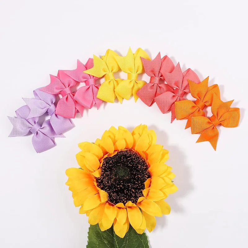 40Pcs Hair Bow Clips For Toddler Girls Ribbon Newborn Bowknot Hairpin Barrettes Cute Hair Bow Clip Headwear Kid Hair Accessories