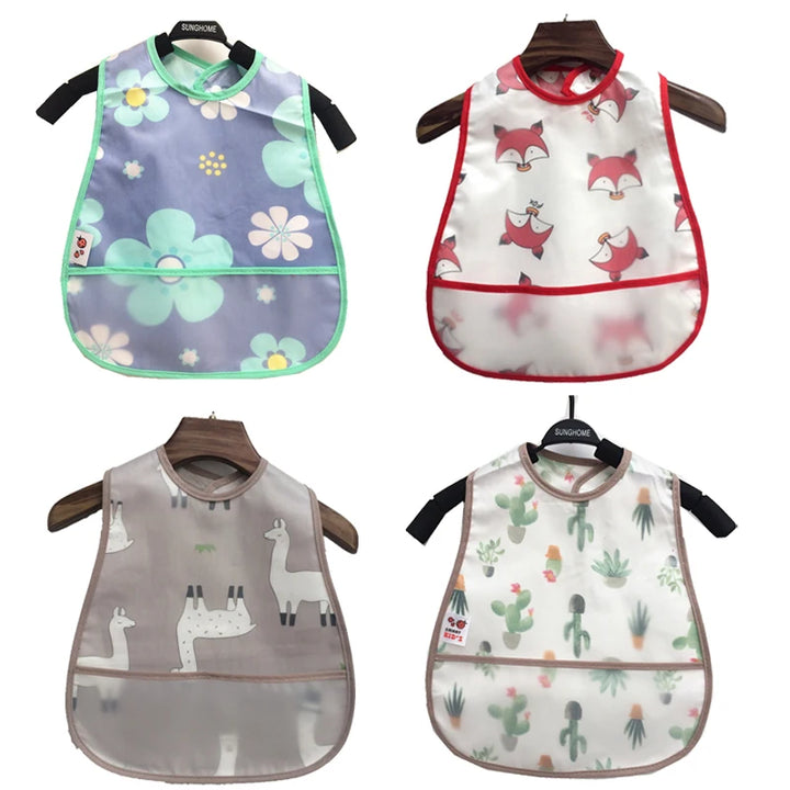 Cute Cartoon Pattern Adjustable Baby Bibs / Burp Cloths