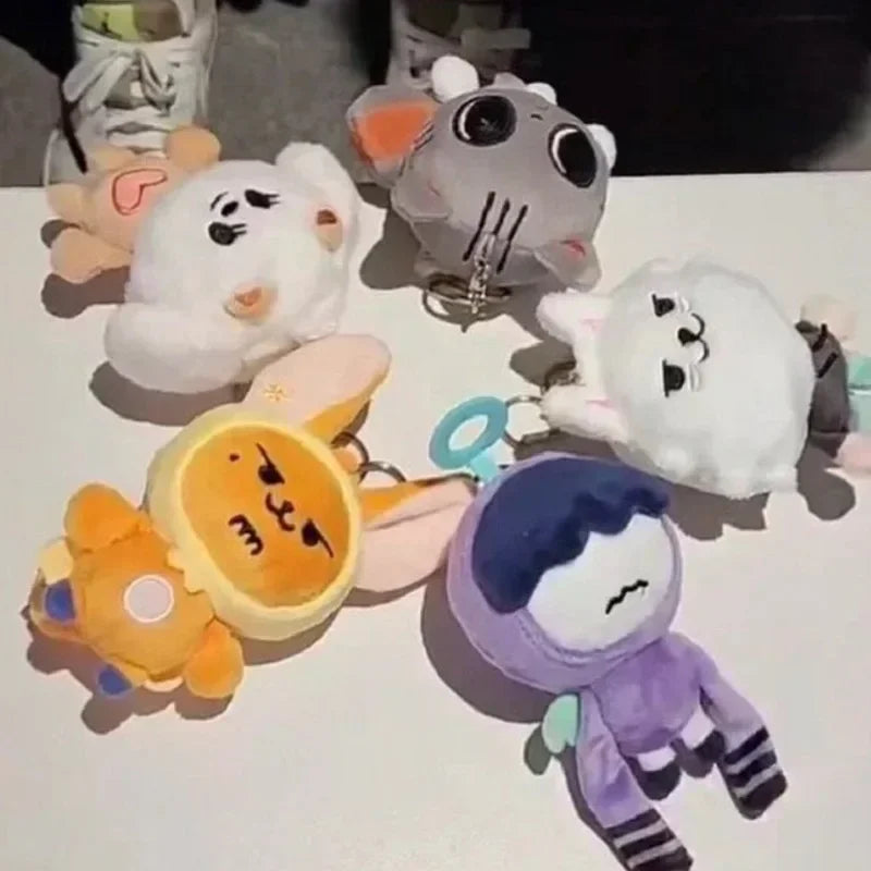 TXT Dolls Kpop Cute Soobin Beomgyu PPULBATU Same Plush Keyrings Tutu Bar Two-Bar Doll Keychain Rings Plush Bag Pendant