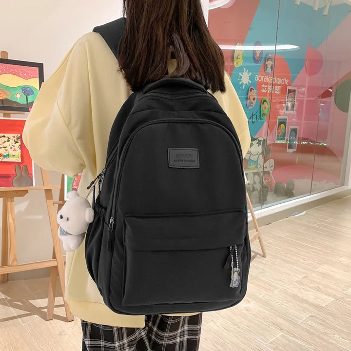 New Female Fashion Lady High Capacity Waterproof College Backpack Trendy Women Laptop School Bags Cute Girl Travel Book Bag Cool