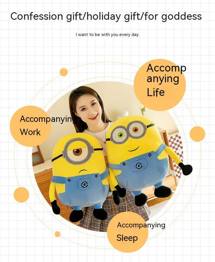 Cute Minions Movie Characters Yellow Plush Toys Bob Stuart In Jeans Soft Dolls Toys & Hobbies Christmas Birthday Gift 1pcs