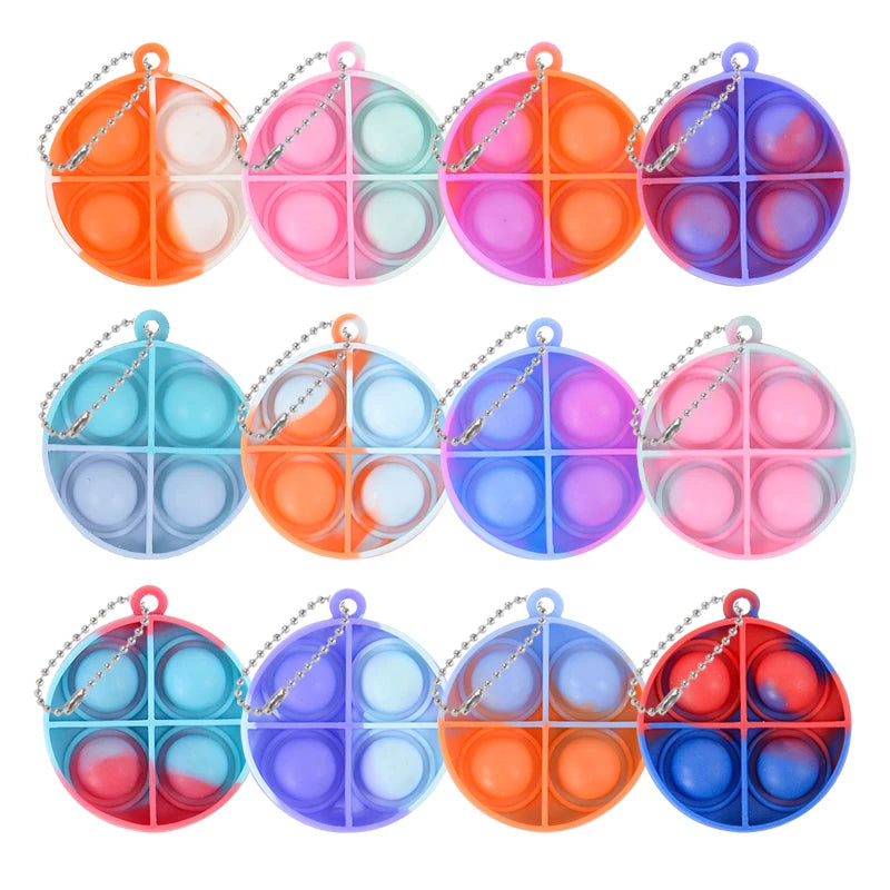 10/20pcs Mini Pop Keychain Toddler Sensory Fidget Toys