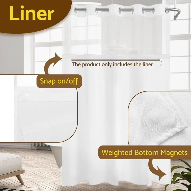 Fabric Snap-in Shower Curtain Liner