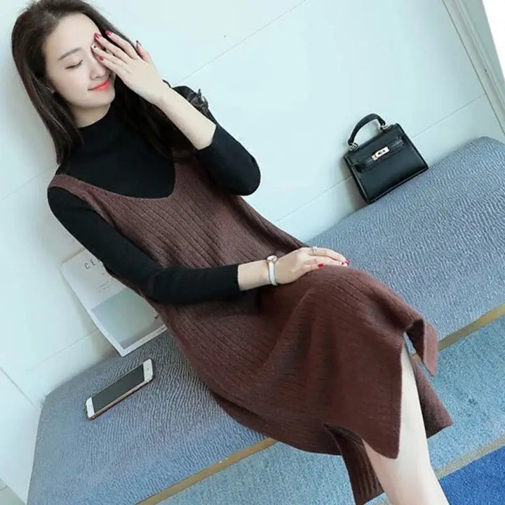 Women Sweater Vest Pull Femme Sweaters Ladies Autumn Clothes 2024 Vests Female Knitted Dress Loose Pullovers Outerwear E891