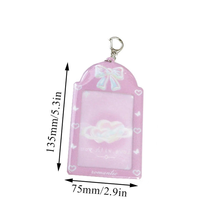 Cute Love Bow Photocard Holder / Keychain K-pop Idol