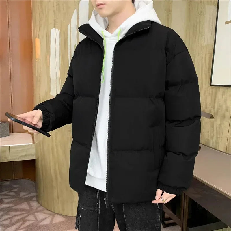 Men's Thicken Warm Parka Jacket - Stylish Winter Mens Stand Collar Jackets