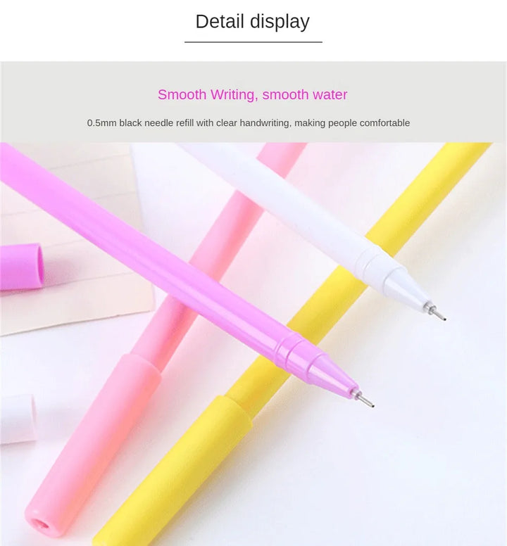 Novelty Cute Pens Kawaii Funny Luxury Gel Ink Pen Writing Girl Stationery Ballpoint School Office Supply Teacher Gift