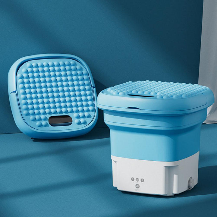 Portable Foldable Washing Machine US Plug Compact Size Low Noise Energy-saving Sock Baby Clothes Mini Washer Bathroom Supplies