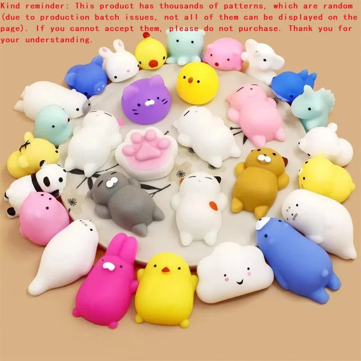 50-5PCS Mochi Squishies Kawaii Anima Squishy Toys For Kids