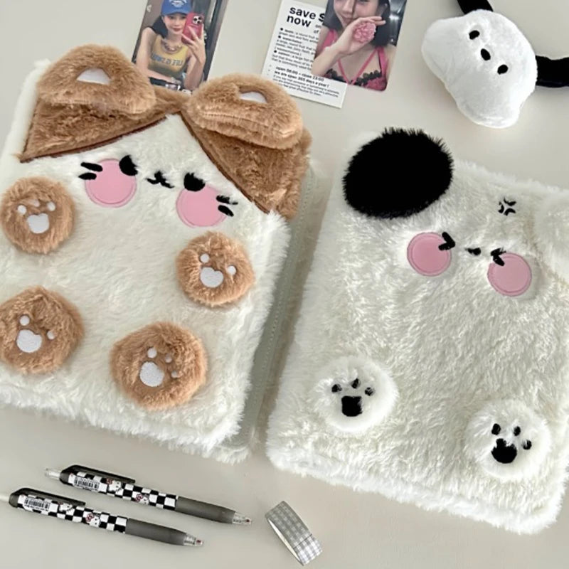 New Kawaii Fluffy Cat Kpop Photocard Binder Collect Book Idol Photo Card Holder Photocard Album Stationery