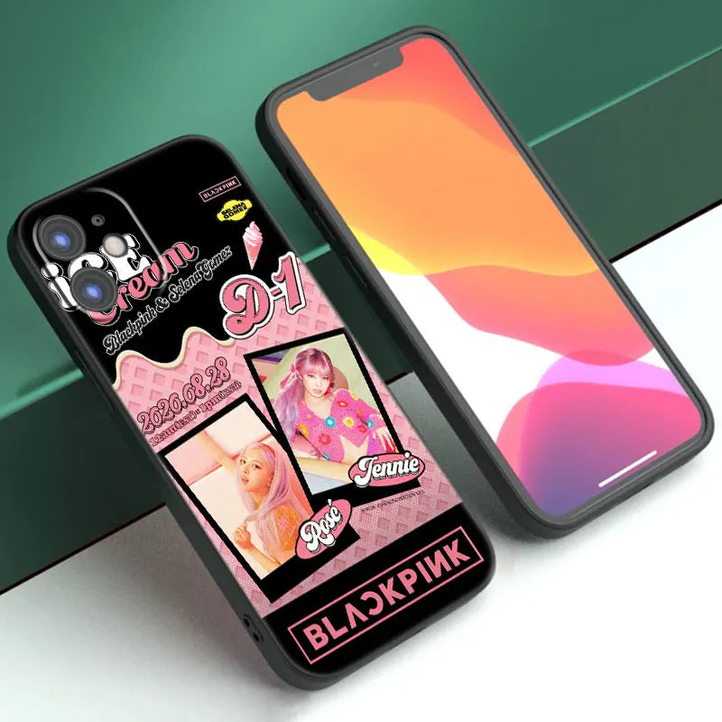 Kpop B-BLACK-P-Pink Phone Case For Honor 90 200 Lite X7B X6 X8B X6A X6S X7A X8A X9A X9B X5 Plus 70 20 Pro Lite Cartoon Cover