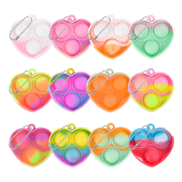 10/20pcs Mini Pop Keychain Toddler Sensory Fidget Toys