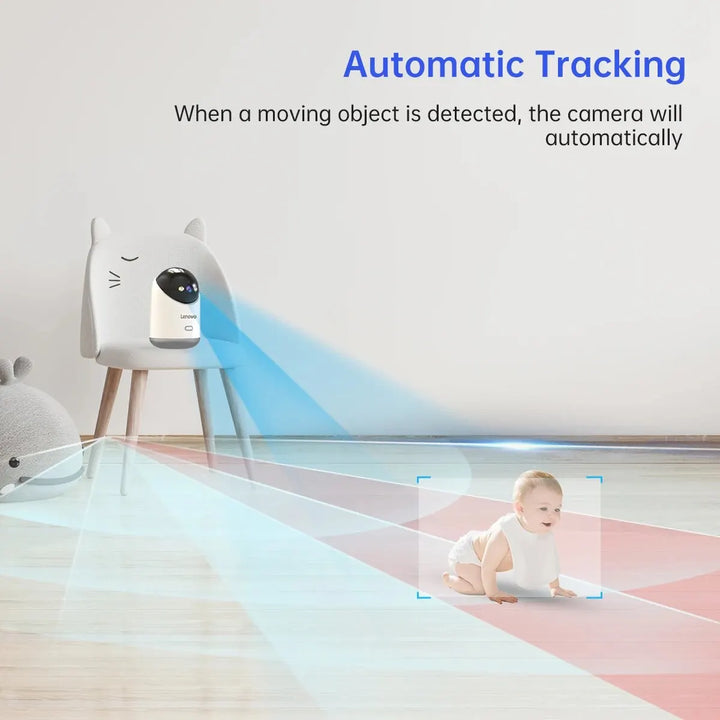 3MP 5G WiFi PTZ IP Smart Home Night Light Wireless Baby Monitor