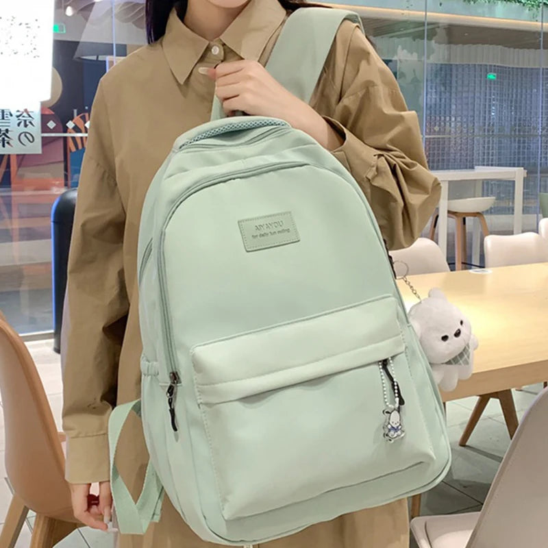 New Female Fashion Lady High Capacity Waterproof College Backpack Trendy Women Laptop School Bags Cute Girl Travel Book Bag Cool