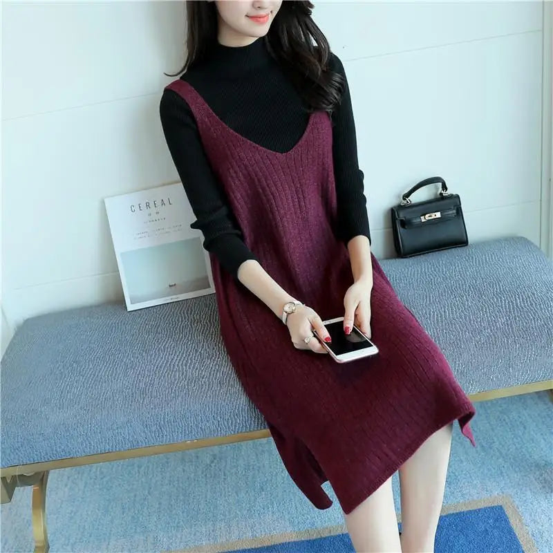 Women Sweater Vest Pull Femme Sweaters Ladies Autumn Clothes 2024 Vests Female Knitted Dress Loose Pullovers Outerwear E891