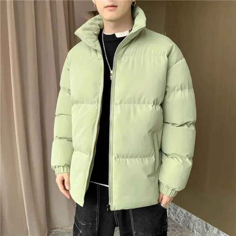 Men's Thicken Warm Parka Jacket - Stylish Winter Mens Stand Collar Jackets