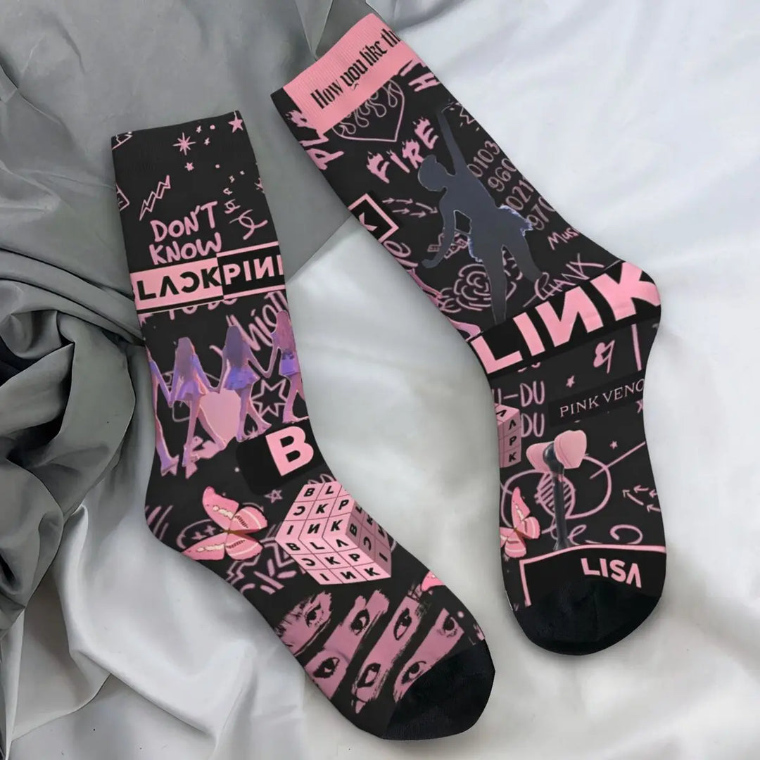 Blacks Girl Pinks Group K-Pop Socks