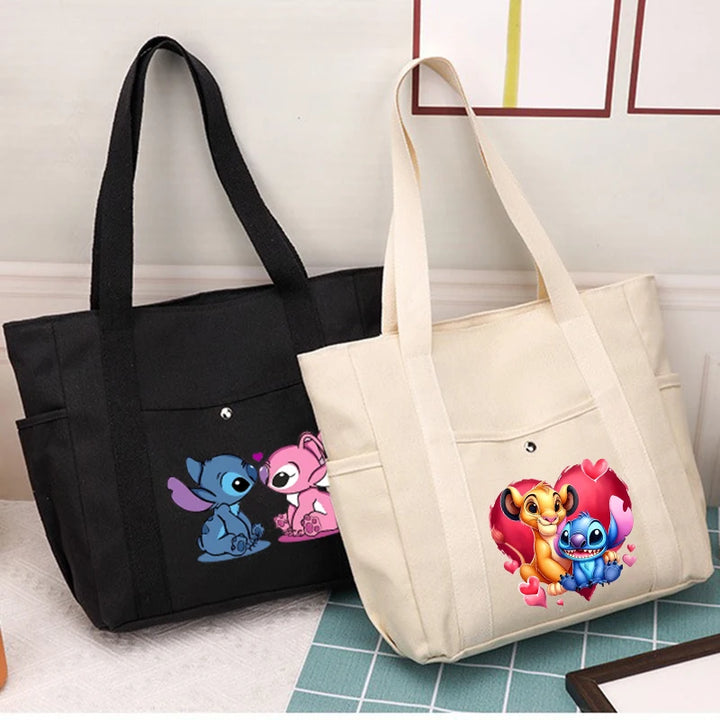 Cute Stitch Tote Bag Women's Bags Large Capacity Bags for Women Handbags Tote Bags Lady Bag Hand Bag Stitch Disney Ladies Purse