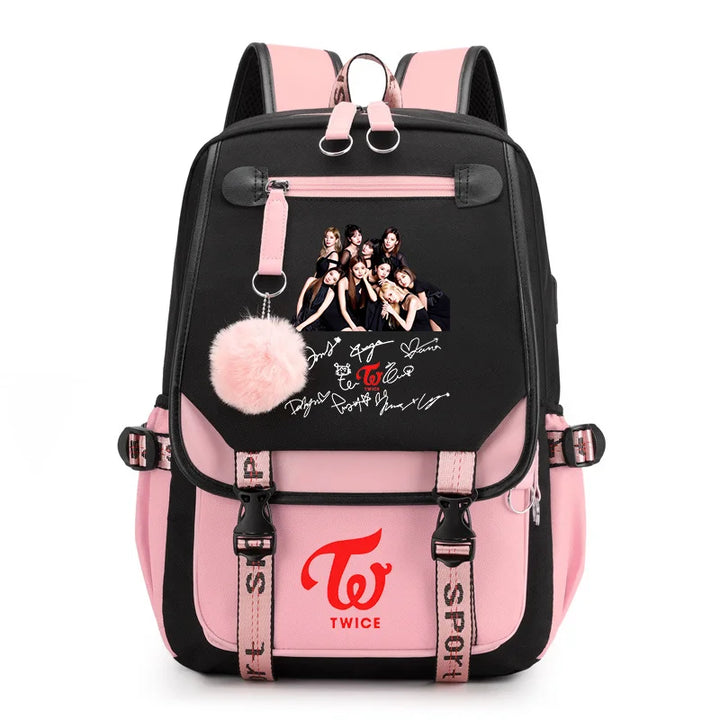 K-POP Elements Pattern Fashion Casual Backpack