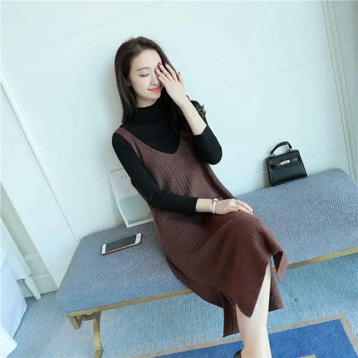 Women Sweater Vest Pull Femme Sweaters Ladies Autumn Clothes 2024 Vests Female Knitted Dress Loose Pullovers Outerwear E891