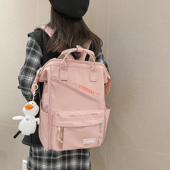 Lady Purple Waterproof Kawaii Backpack Fashion Women Laptop Nylon Mommy Bag Girl Cute Travel Female Rucksack Trendy College Bags