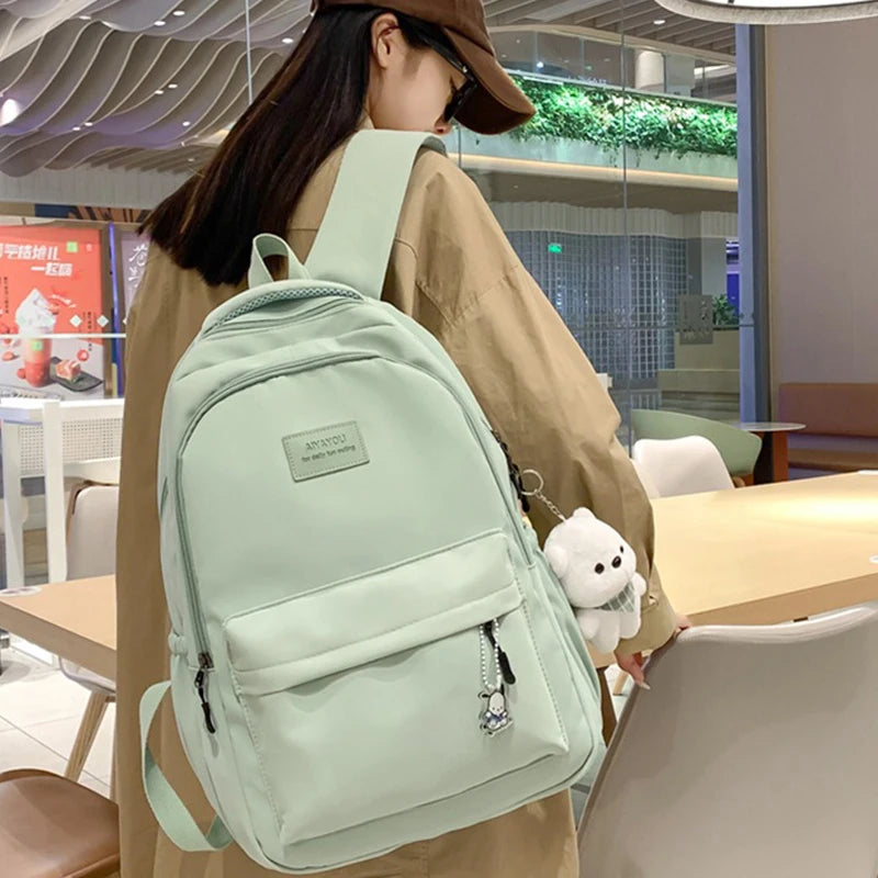 New Female Fashion Lady High Capacity Waterproof College Backpack Trendy Women Laptop School Bags Cute Girl Travel Book Bag Cool