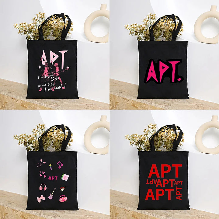 K-POP Hit Song APT. Canvas Tote Bag Best Trend Song Gift