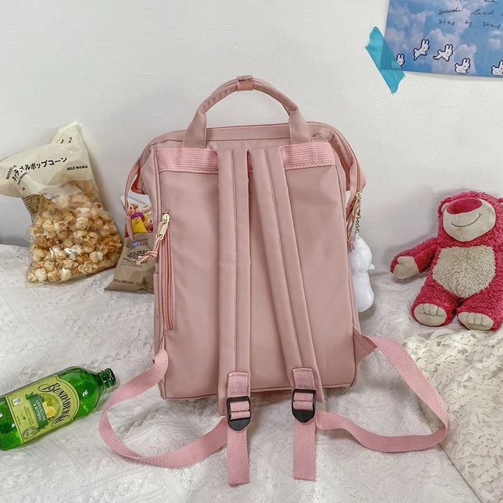 Lady Purple Waterproof Kawaii Backpack Fashion Women Laptop Nylon Mommy Bag Girl Cute Travel Female Rucksack Trendy College Bags