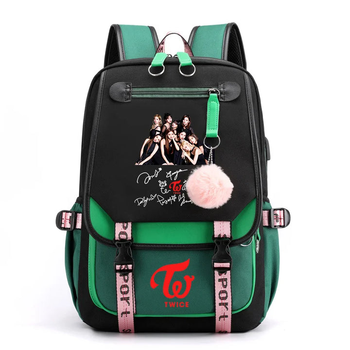 K-POP Elements Pattern Fashion Casual Backpack