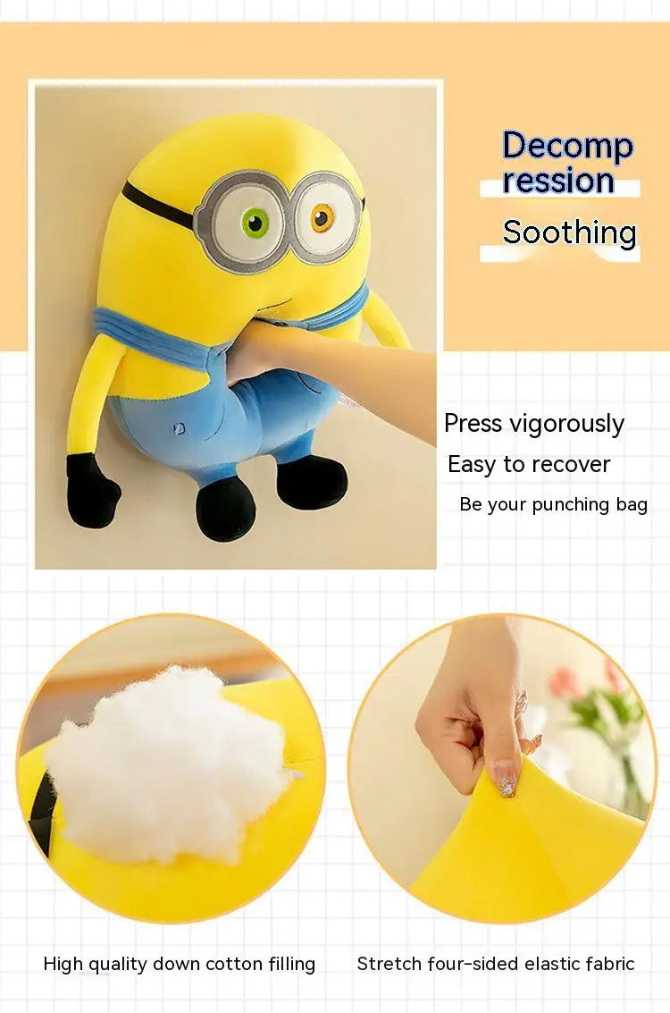 Cute Minions Movie Characters Yellow Plush Toys Bob Stuart In Jeans Soft Dolls Toys & Hobbies Christmas Birthday Gift 1pcs