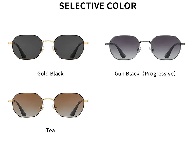 GCV brand classic retro women's rectangular square metal frame glasses, sunglasses, Polaroid lenses，Box Oculos De Sol Gafas