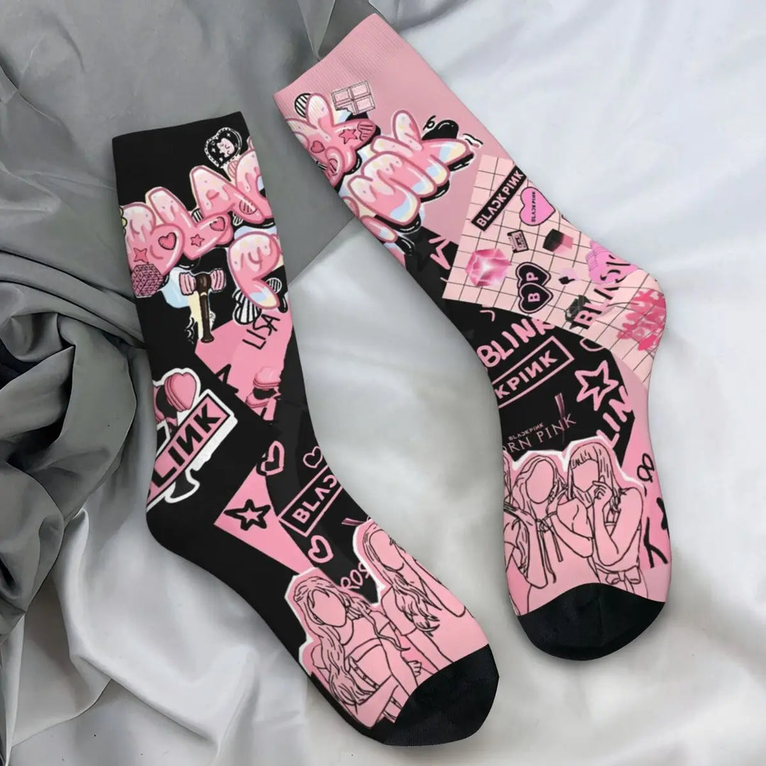 Blacks Girl Pinks Group K-Pop Socks