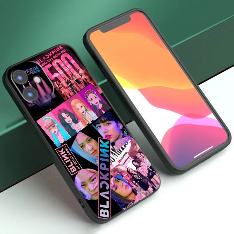 Kpop B-BLACK-P-Pink Phone Case For Honor 90 200 Lite X7B X6 X8B X6A X6S X7A X8A X9A X9B X5 Plus 70 20 Pro Lite Cartoon Cover