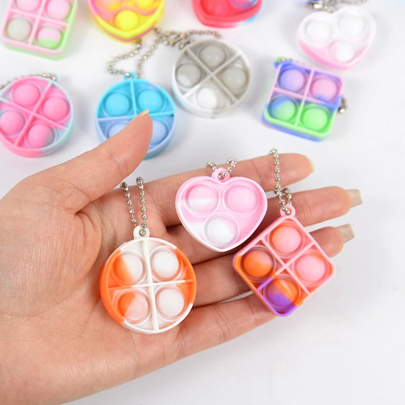 10/20pcs Mini Pop Keychain Toddler Sensory Fidget Toys